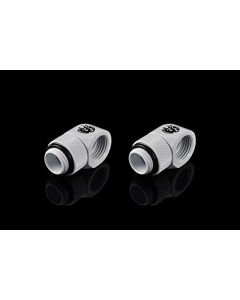 Bitspower G 1/4" Deluxe White Rotary 90 Degree IG 1/4" Adapter 2 Pack