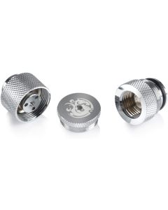 Bitspower Water Exhaust Fitting, Silver Shining