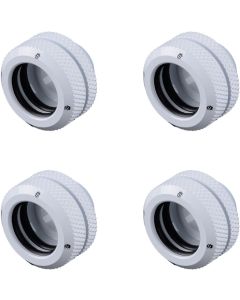 Bitspower G1/4" to Enhance Multi-Link Fitting for 14mm OD Rigid Tubing, Deluxe White, 4-Pack
