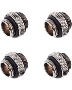 Bitspower G1/4" 5mm Male to Male Fitting, Black Sparkle, 4-Pack