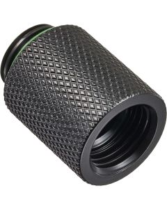 Bitspower G1/4" Male to Female Extender Fitting, 20mm, Matte Black